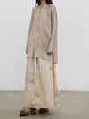 Mutedance 25 Spring/Summer Silk Printed Top Series MD-MD25SS49-BEIGE MD25SS48